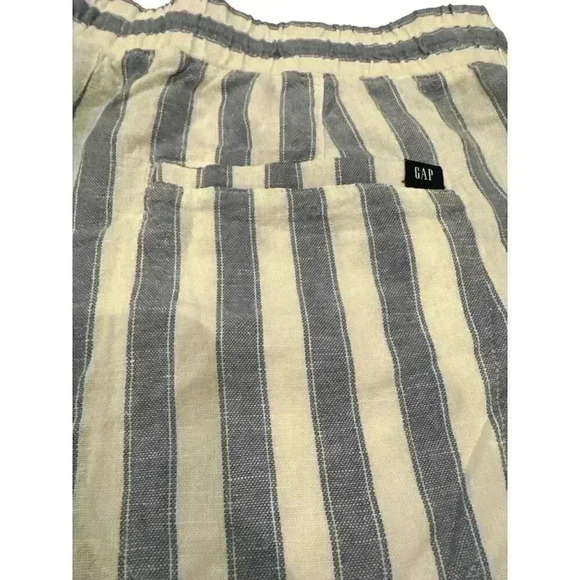 Gap Linen Blend Shorts Blue and White Striped, Size XL, NWT - Picture 7 of 7